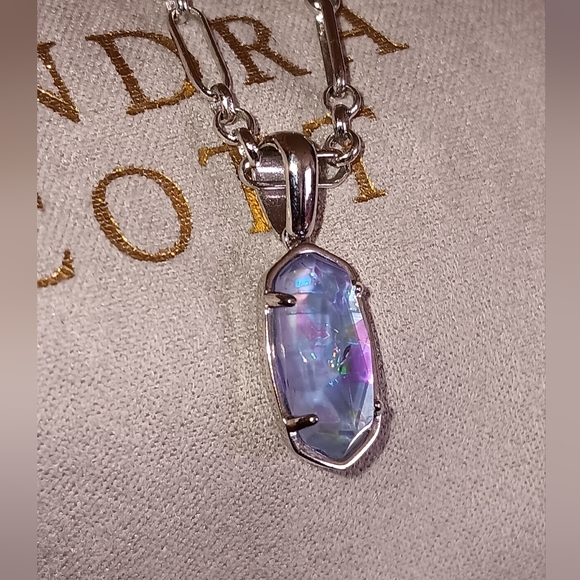 New KS Elisa Triple-Strand Layered Necklace in Iridescent Lilac Illusion - Picture 6 of 14